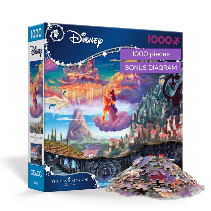 Ceaco Thomas Kinkade Puzzles Disneys Hercules 1000 Piece Jigsaw Puzzle Disney Puzzle for Adults with Premium Board Poster - Image 2
