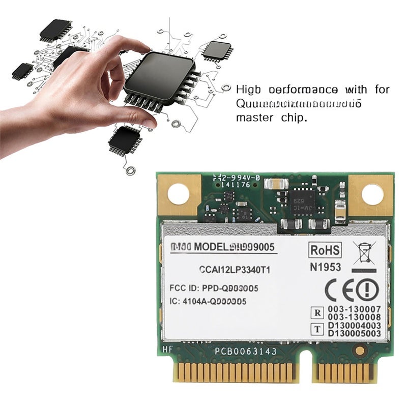 بطاقة الشبكة اللاسلكية: ميني PCIE، رقاقة QCA9005 عالية الأداء - تردد متعدد 7 جيجابت في الثانية 802.11AD، بلوتوث 4.0 لأجهزة الكمبيوتر المحمولة وكمبيوتر المكتب والحواسيب الصناعية - Image 5
