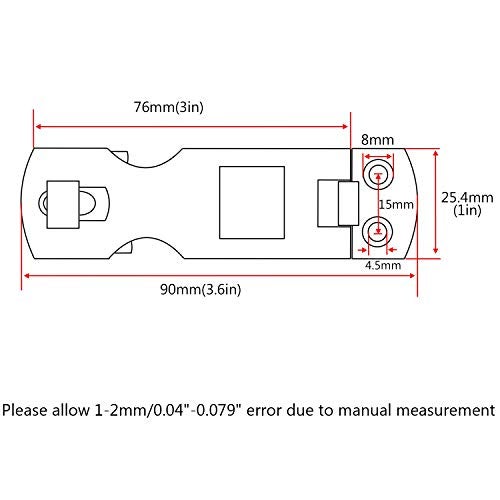 NRC&XRC Pair of Marine Grade 316 Stainless Steel Heavy Duty Door Hasps with Turning Padlock Eye Mount - Image 2