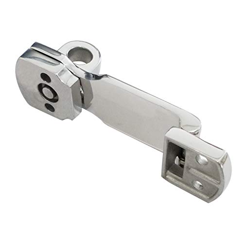 NRC&XRC Pair of Marine Grade 316 Stainless Steel Heavy Duty Door Hasps with Turning Padlock Eye Mount - Image 5