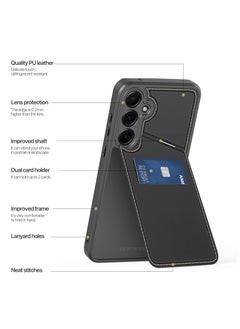 DUX DUCIS DUX DUCIS Rafi II Series Case for Samsung Galaxy A35 5G Case Wallet with Kickstand and Credit Card Holder Compatible with MagSafe Leather Heavy Duty Protective Case Cover (Black)  - Image 3