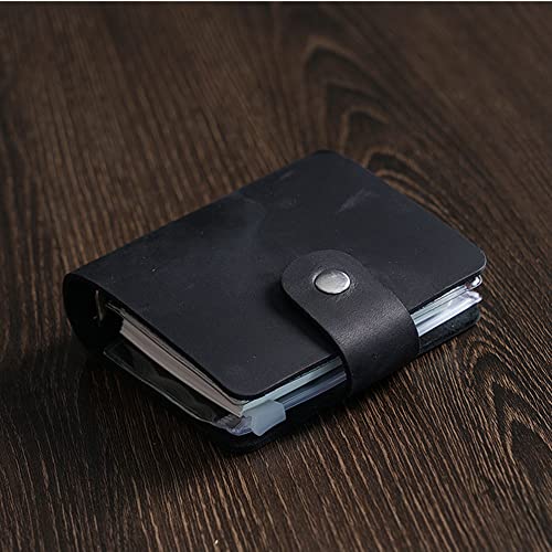 AxeWoodz A9 Genuine Leather Journal, Black Handmade Leather Pocket Size Binder Planner, Mini Vintage Leather Planner, 120 Sheets Pages, Loose Leaf 3-Ring with Snap Button Closure (Black) - Image 3