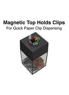 1InTheOffice Magnetic Paper Clip Dispenser Small Black 3 Pack "With 150 Clips"  - Image 3