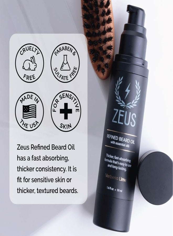 ZEUS Refined Beard Oil for Men with Natural Oils (Verbena Lime 1.6 fl oz - Image 5