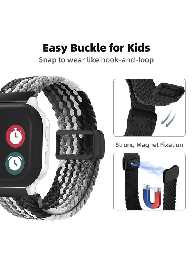 SimpleThings Braided Bands Compatible with Gabb Watch 3 2 1/Gizmo Watch 3 2 1/SyncUP Kids Watch, 3Pack Solo Loop Stretchy Bands with Adjustable Easy Buckle for Kids Boys Girls - Image 3