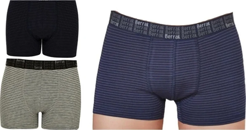 بيراك 4475 Men's Striped Boxers Multi Color 6 Pack