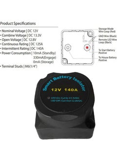 NIBEMINENT Voltage Sensitive Relay Automatic Charging 140A Dual Battery Isolator  - Image 2