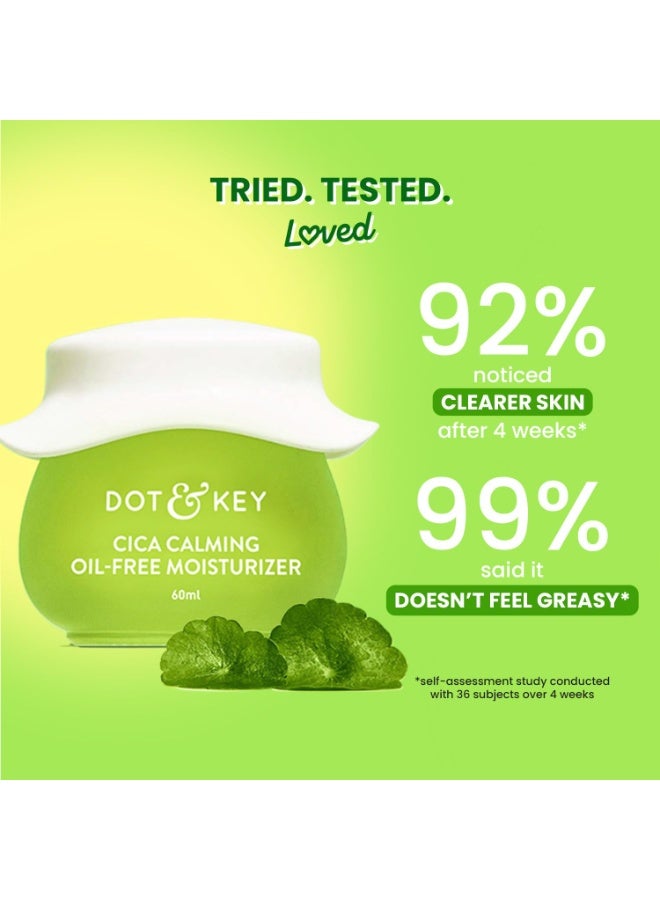 دوت آند كي نياسيناميد + سيكا (سينتيلا) مرطب خالي من الزيوت للبشرة المعرضة لحب الشباب | كريم وجه خفيف الوزن للبشرة الدهنية والحساسة | يخفي البقع الداكنة والشوائب ويلطف الاحمرار | عبوة 60 مل - Image 5