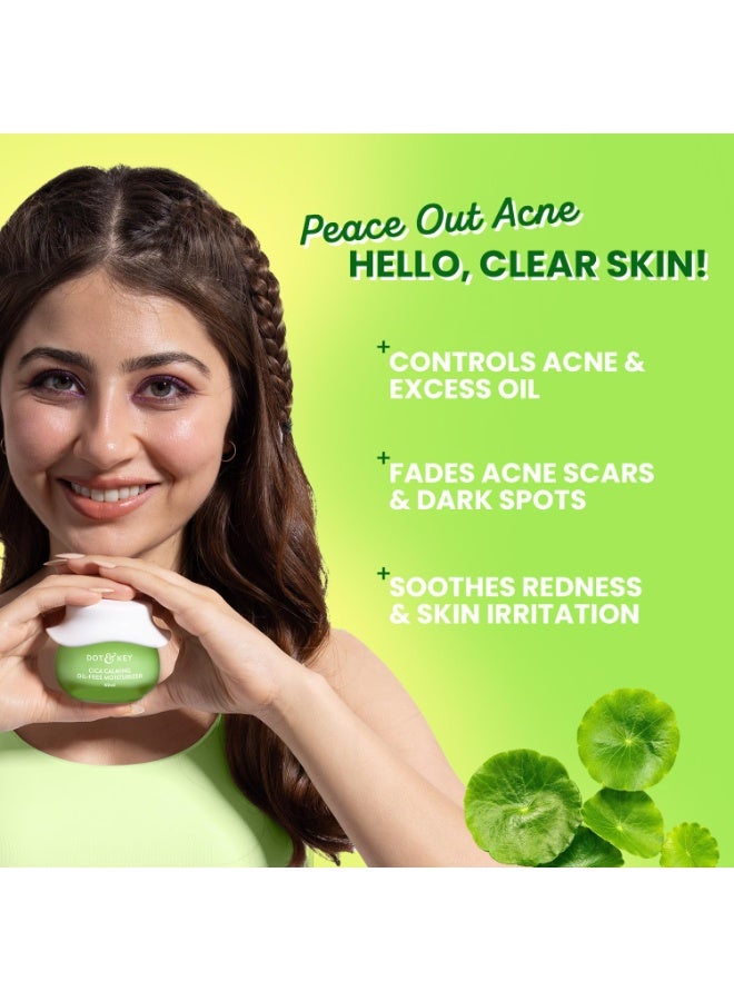 دوت آند كي نياسيناميد + سيكا (سينتيلا) مرطب خالي من الزيوت للبشرة المعرضة لحب الشباب | كريم وجه خفيف الوزن للبشرة الدهنية والحساسة | يخفي البقع الداكنة والشوائب ويلطف الاحمرار | عبوة 60 مل - Image 4