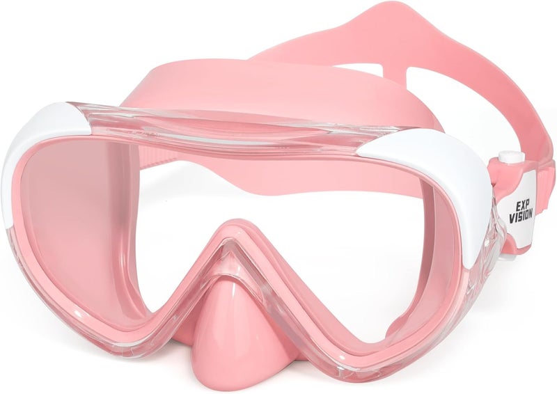 EXP VISION Kinder Taucherbrille, Kinder-Schwimmmaske 180 Anti-Fog-Tauchmaske, Kinder-Schwimmbrille mit Nasenabdeckung Auslaufsichere Schwimmbrille Anti-Shattered Lens fr Jugendliche 4-15 - Image 1