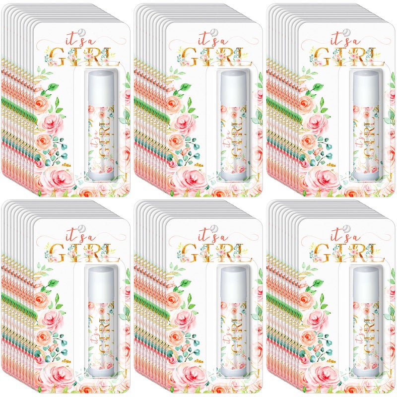 Sacubee 30 Pack It's a Girl Baby Shower Games Prizes Party Gifts Bulk Lip Balms Favors for Winners Adults Guests Gender Reveal Favors Decorations Baby Shower Souvenirs Gift Bags Stuffers - Image 1