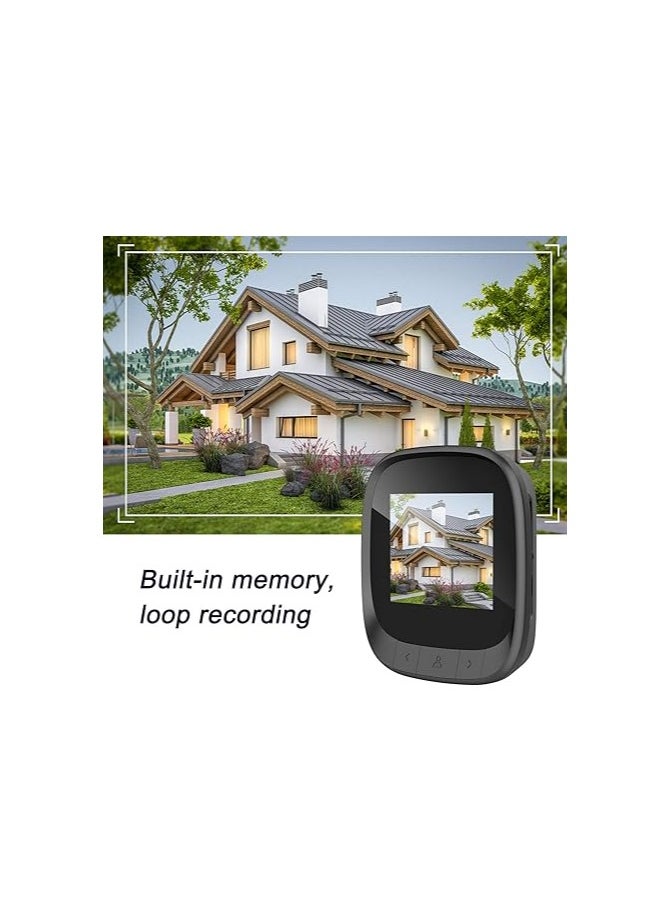 Generic - DD3S Smart Video Doorbell – Digital Peephole Security Camera with 2.4" LCD Display, 90° Wide Angle, Home Visual Monitoring System - Image 1