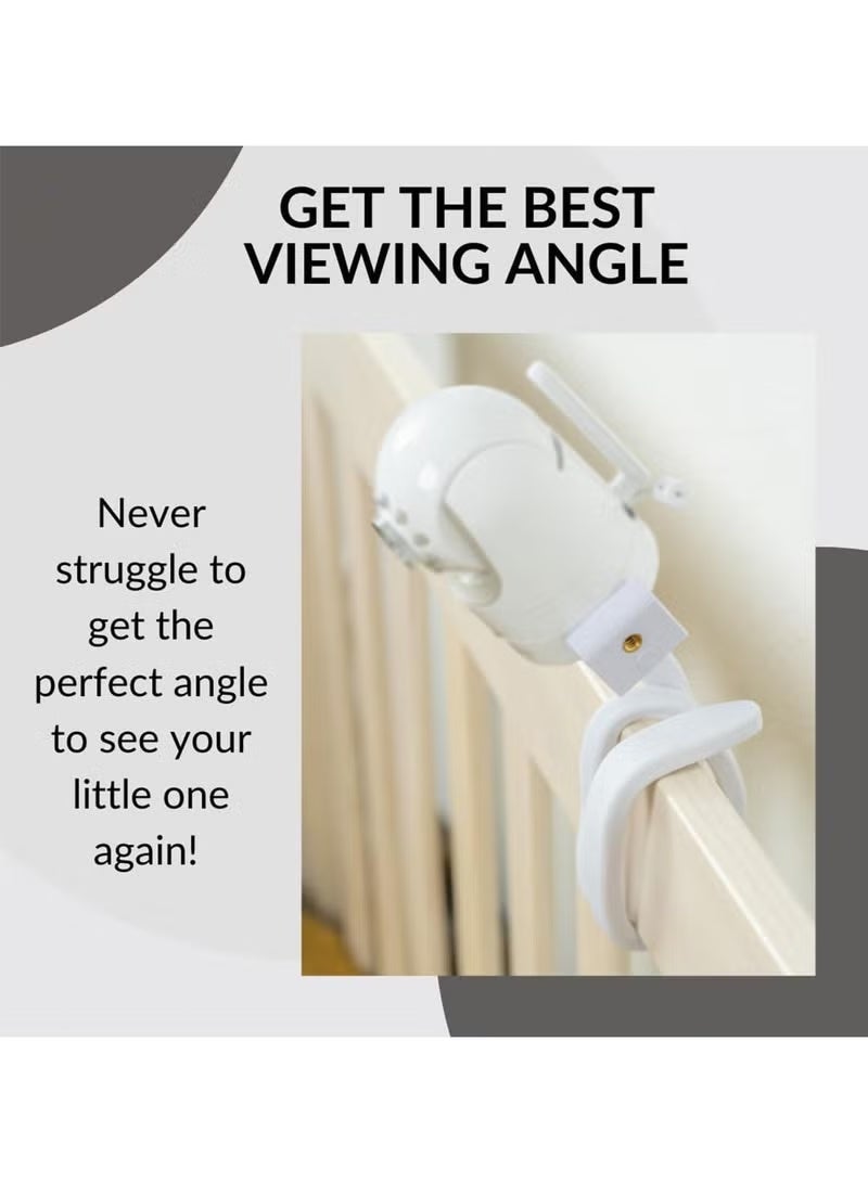 Baby Monitor Mount, Ideal Baby Monitor Holder, Baby Monitor Holder with 1/4 Threaded Hole (White) - Image 4