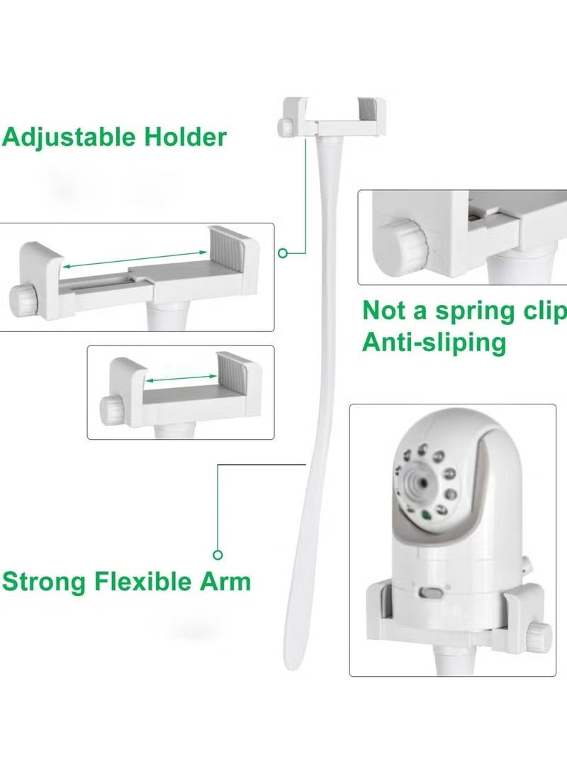 Baby Monitor Mount, Ideal Baby Monitor Holder, Baby Monitor Holder with 1/4 Threaded Hole (White) - Image 3