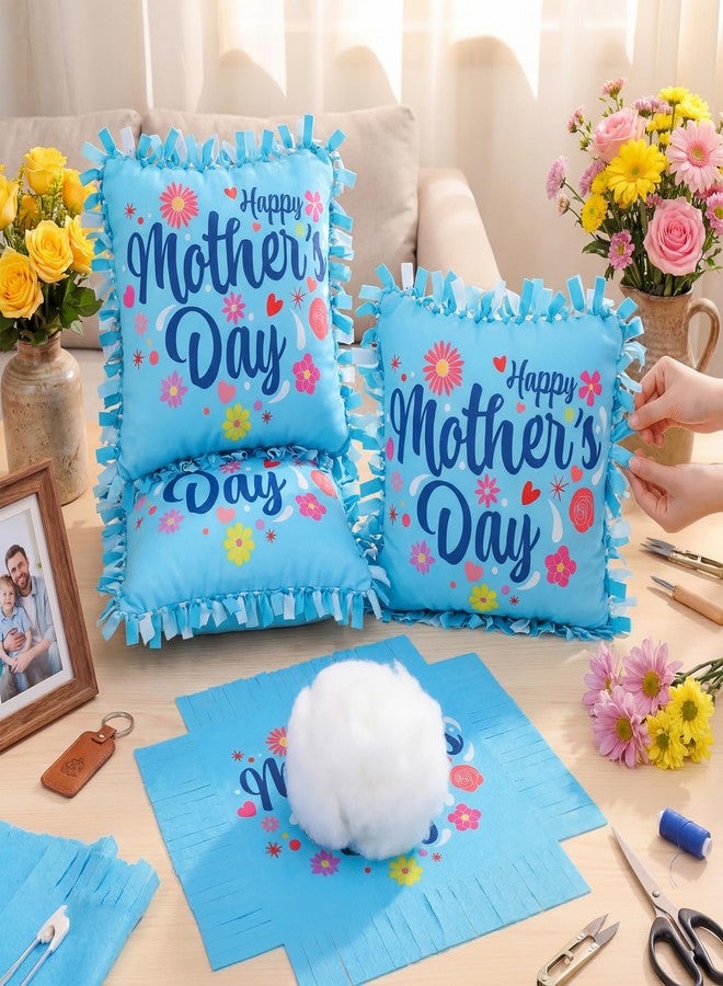 Mindsoft 6 Sets Mother's Day DIY Pillow Craft Kits - Cute Floral Tied Pillows with Happy Mother's Day Design, Handmade Gifts for Mom, Craft Activities, Home Decoration & Party Decor Favors - Image 4