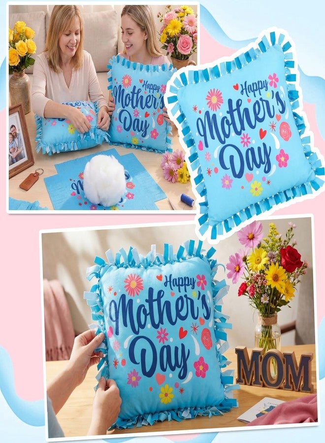 Mindsoft 6 Sets Mother's Day DIY Pillow Craft Kits - Cute Floral Tied Pillows with Happy Mother's Day Design, Handmade Gifts for Mom, Craft Activities, Home Decoration & Party Decor Favors - Image 5