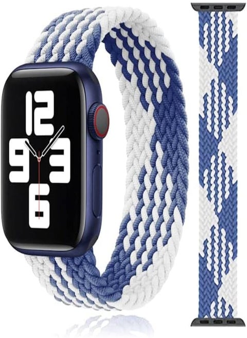Mixed Color Nylon Braided Solo Loop Band Size 49/45/44/42 mm, Elastic Stretchy Woven Strap For Apple Watch Series 8/7/6/5/4/3/2/1/SE/Ultra (Large - 160mm)