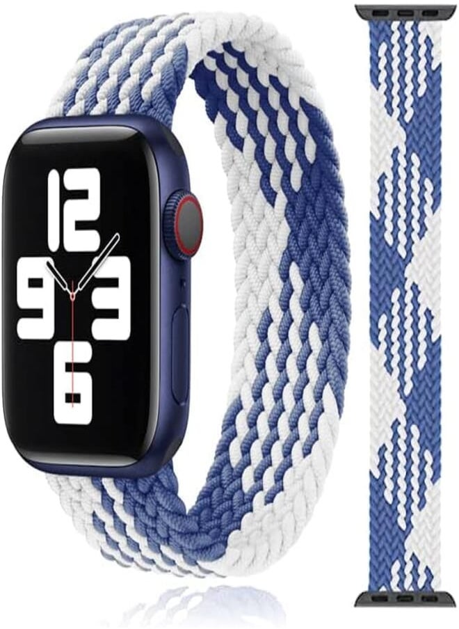 Generic - Mixed Color Nylon Braided Solo Loop Band Size 49/45/44/42 mm, Elastic Stretchy Woven Strap For Apple Watch Series 8/7/6/5/4/3/2/1/SE/Ultra (Large - 160mm) - Image 1