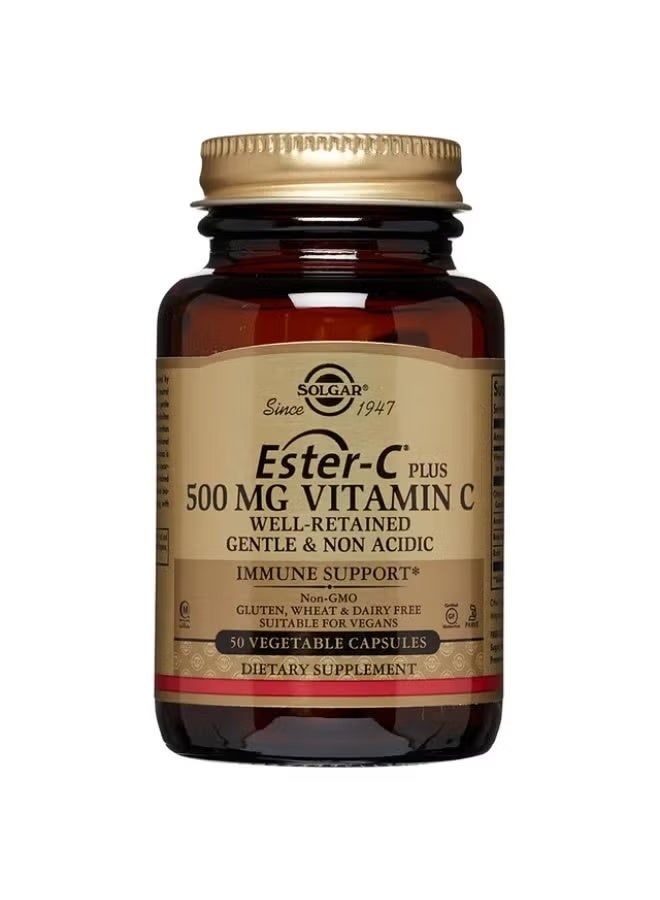 Solgar Ester-C Plus 500mg Vitamin C 50 Vegetarian Capsules