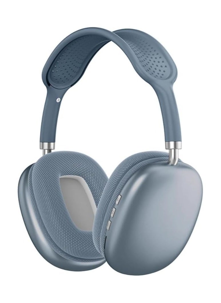 LIMITLESS P9 Wireless Bluetooth Headphones Physical Noise Reduction Headphones Stereo Sound for Phone PC Gaming Headset (BLUE)  - Image 1