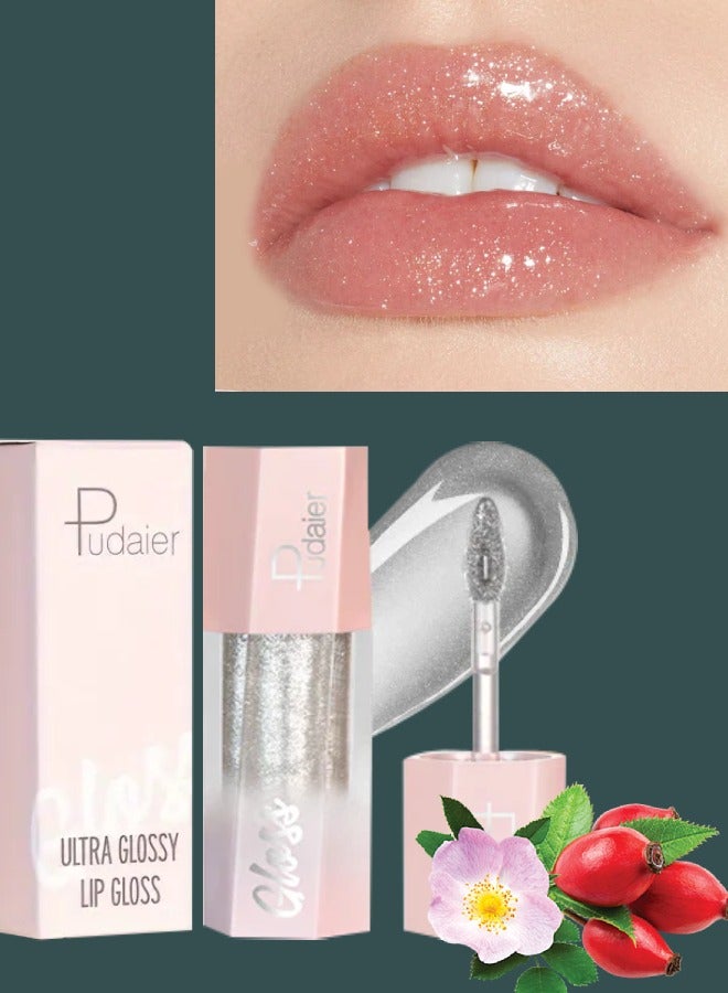 pudaier لمعان شفاه فائق اللمعان زيت شفاه ماتي لامع أحمر شفاه سائل لامع لامع طلاء شفاه لامع | لمسة لامعة عالية الصبغة تدوم طويلاً طلاء شفاه مكياج 06 - Image 1