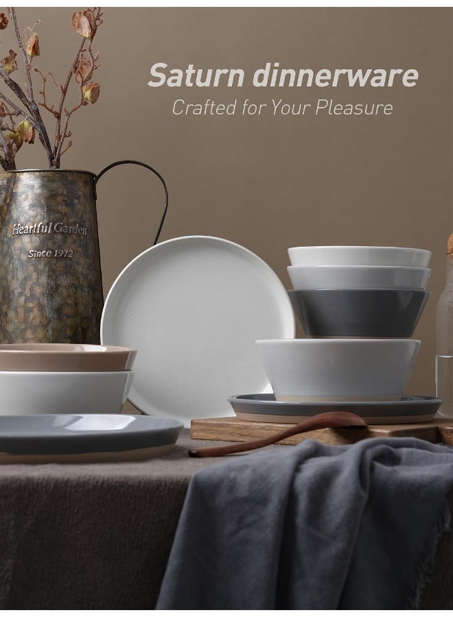 Famiware Saturn Series 12 Pieces Dinnerware Set, Multi-color - Image 4