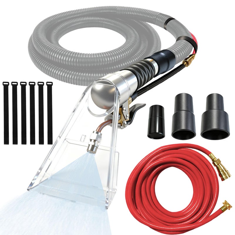 SplashPower Universal Fit Any Existing Shop Vac Hose Extractor Kit Better Attachment Wet-dry Vacuums with 2-1/2" 1-7/8" 1-1/4" Adapter for Carpet Cleaning, Upholstery & Auto Detailing - Image 1