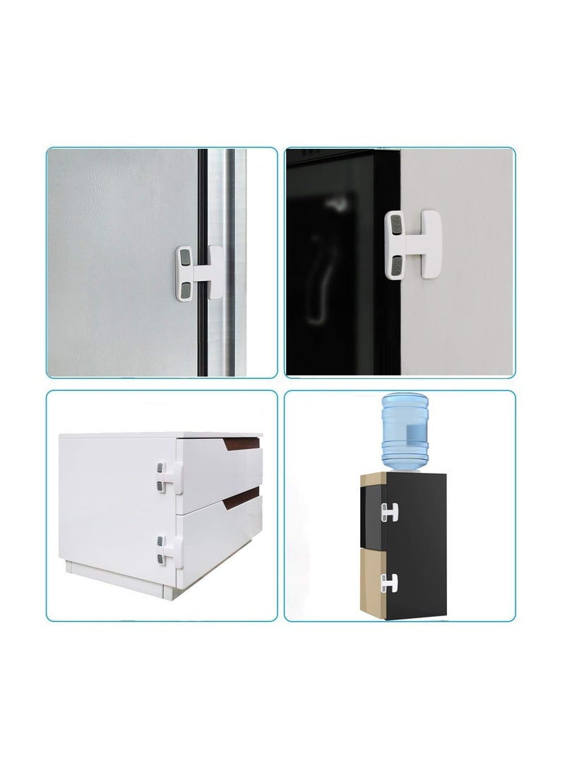 2 Pack Child Safety Fridge Locks for Toddlers, Easy Installation No Tools Required, Fits Most Fridges and Cabinets, Includes 4 Extra Adhesives for Added Security. - Image 3