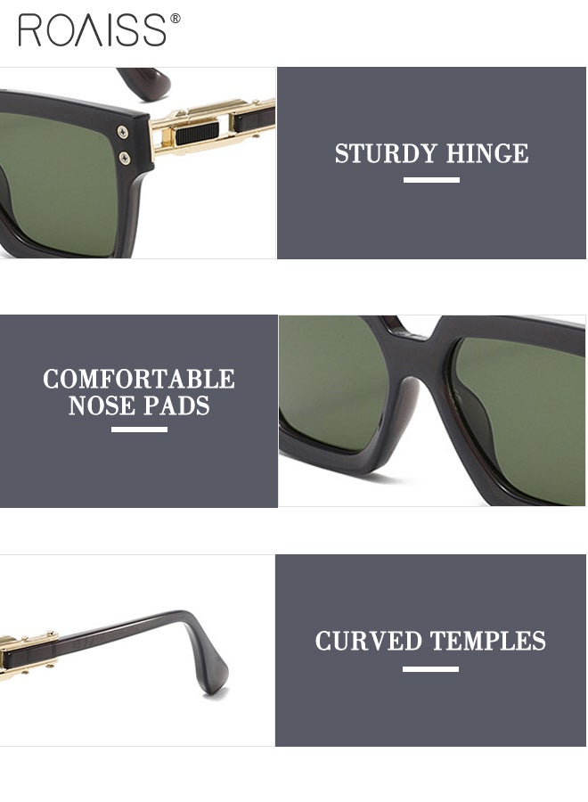 رويس نظارات شمسية كلاسيكية للرجال والنساء بتصميم عتيق وعصري للقيادة بإطار معدني وحماية من الأشعة فوق البنفسجية 400 ونظارات شمسية مضادة للتوهج للقيادة والصيد والسفر - Image 4