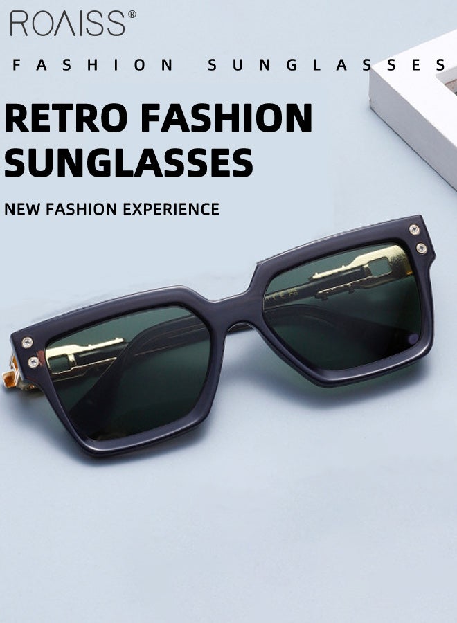 رويس نظارات شمسية كلاسيكية للرجال والنساء بتصميم عتيق وعصري للقيادة بإطار معدني وحماية من الأشعة فوق البنفسجية 400 ونظارات شمسية مضادة للتوهج للقيادة والصيد والسفر - Image 5