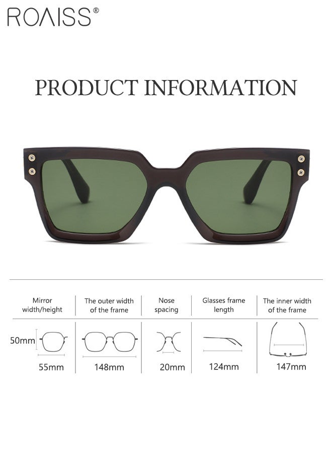 رويس نظارات شمسية كلاسيكية للرجال والنساء بتصميم عتيق وعصري للقيادة بإطار معدني وحماية من الأشعة فوق البنفسجية 400 ونظارات شمسية مضادة للتوهج للقيادة والصيد والسفر - Image 3