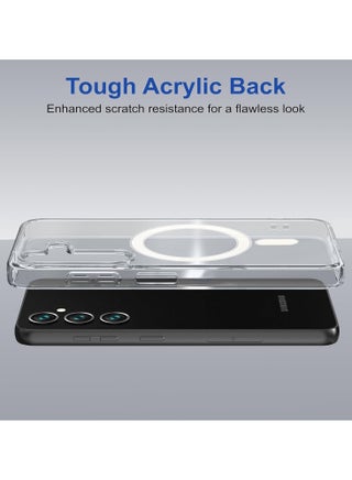 Magnetic Case for Samsung Galaxy A26, Compatible with MagSafe, Plating Luxury Cover, Clear Soft TPU Shockproof Protective Phone Case (Clear) - view 5