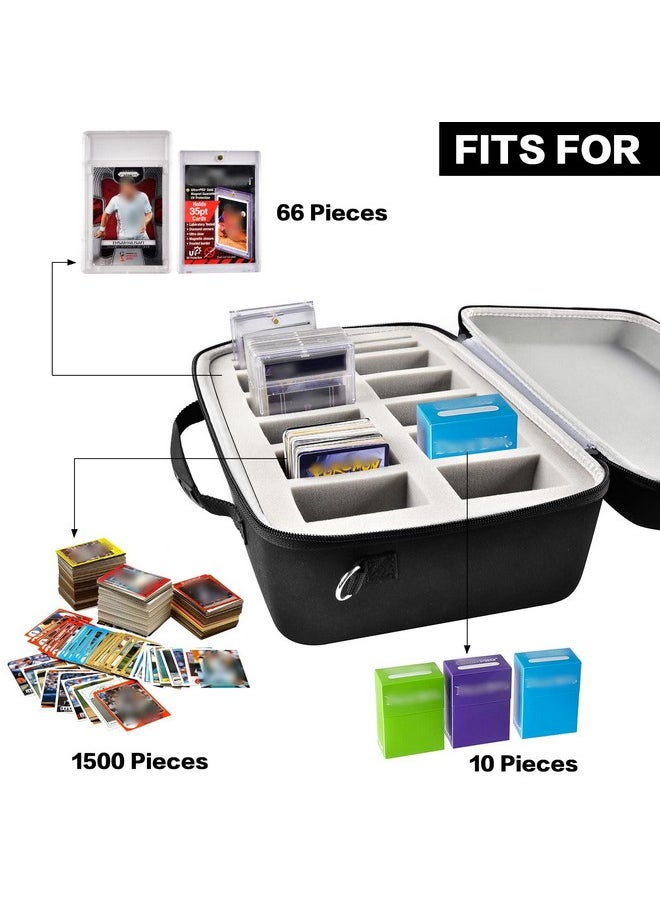 Boobowl Graded Card Storage Box Compatible with 66+ BGS PSA FGS Graded Sports Trading Cards, Slab Card Case Holder Organizer for Baseball/PM/MTG with 34 Custom Impact Absorbing Foam Slots (Bag Only)  - Image 2