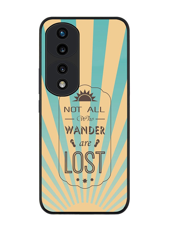 Stylizedd Rugged Black edge case for Honor 70 Pro Slim fit Soft Case Flexible Rubber Edges Anti Drop TPU Gel Thin Cover - Wanderers - Image 1