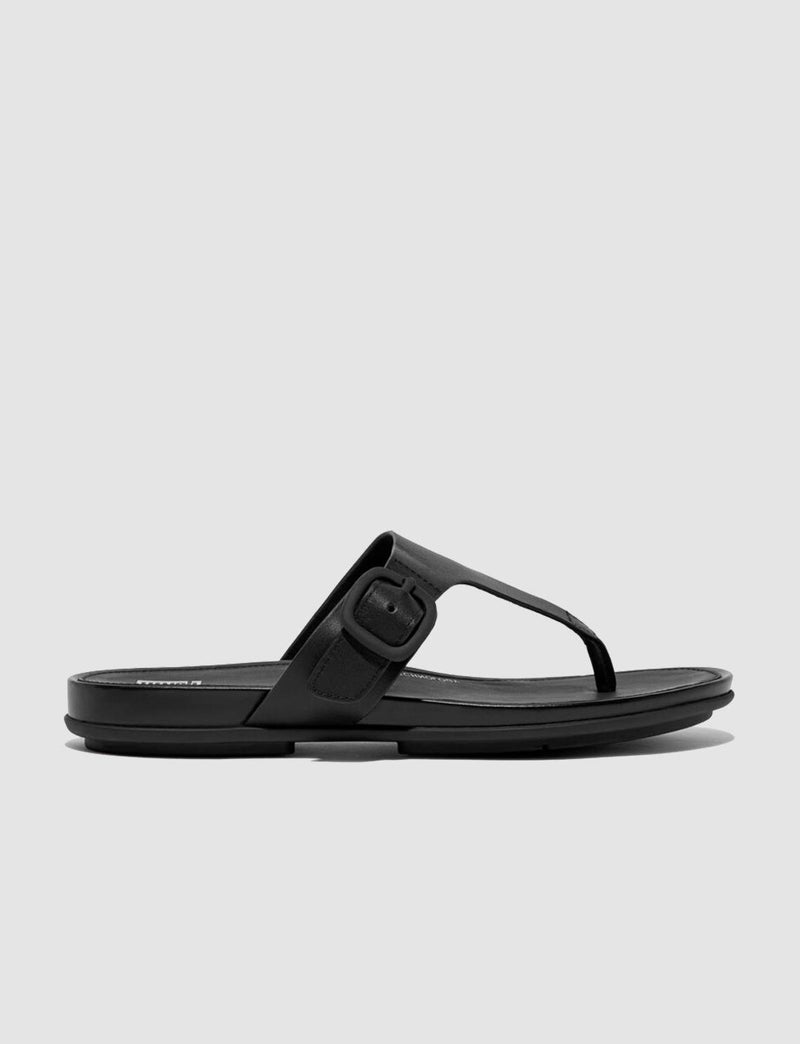 FitFlop Gracie Ft9 Black Buckle Women's Flip Flops - Image 1
