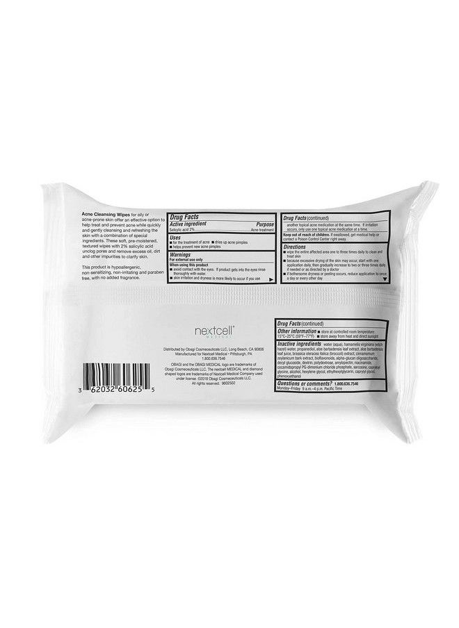 Obagi Medical - Suzanobagimd On The Go Cleansing Wipes For Oily Or Acne Prone Skin 25 Count Pack Of 1 - Image 1