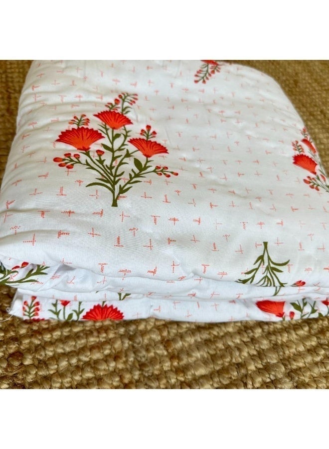 ecotattva Baby Quilt one  white and red  and multi colored - Image 5