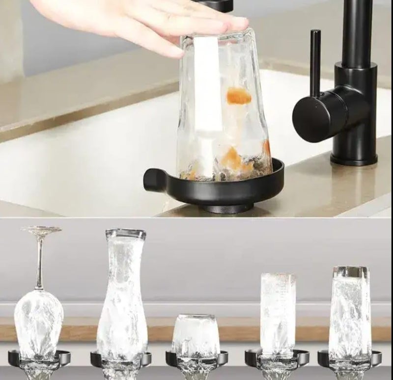 ZURITY Glass Cleaner Washer Faucet Glass Washer Cleaner Accessories Quick Rinser for Baby Bottle Bar Glass Rinser Kitchen Sink Automatic Flushing Device Polishedpack of 1 - Image 4