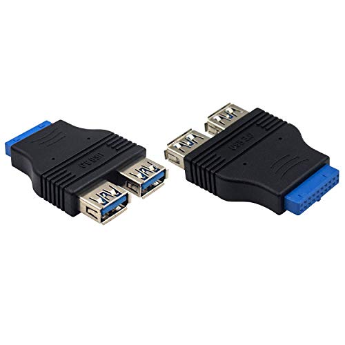Duttek USB 3.0 Motherboard Adapter, Blue, 20-Pin USB 3.0 to USB 2.0 Internal Splitter for Windows - Image 2