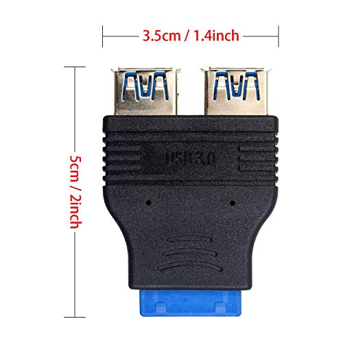 Duttek USB 3.0 Motherboard Adapter, Blue, 20-Pin USB 3.0 to USB 2.0 Internal Splitter for Windows - Image 5