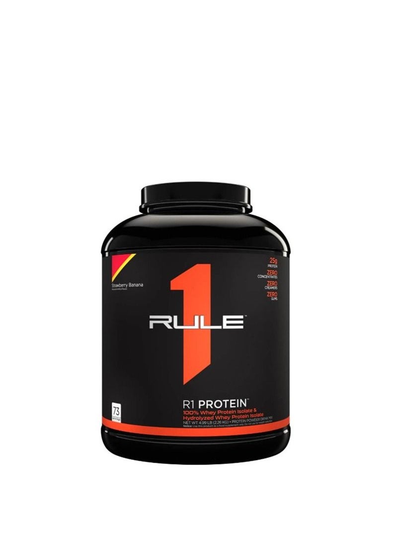 RULE 1 - Rule1 Whey Protein Isolate Hydrolysate-Supports Muscle Recovery and Muscle Growth-Strawberry Banana Flavor-4.99 lbs - Image 1