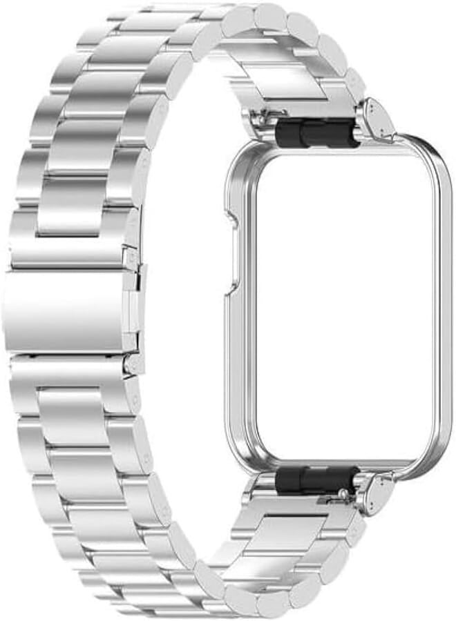 Next Next Store 2in1 Stainless Steel Smart Watch Band Replacement With Case Compatible for Mi Lite Watch