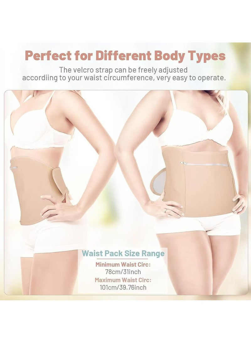 Generic 4-Piece Castor Oil Dressing Pack, Suitable For Chest, Neck And Abdomen, Reusable. Abdominal Castor Oil Dressing Pack, Equipped With Adjustable Elastic Band, Made Of Flannel Cotton, Machine Washable, Leak-Proof Design.  - Image 2