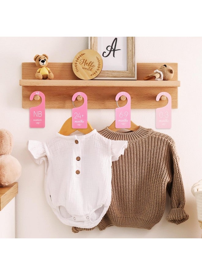 Whaline Acrylic Baby Closet Dividers Pink Hanging Infant Clothes Hanger Separators Thicken Baby Wardrobe Organizers for Home Nursery Supplies, 6.7 x 3 Inch, 8Pcs - Image 5