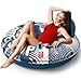 QPAU Inflatable River Tube 04 mm Thickened PunctureResistant Heavy Duty River Float River Raft with Ergonomic Backrest Mesh Bottom 2 Cup Holders for Family Friends Lake Float - Image 3