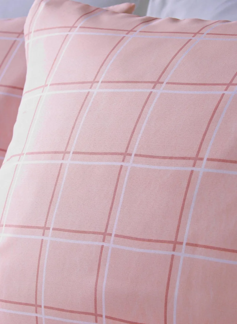 Matalan Pink Check Duvet Set