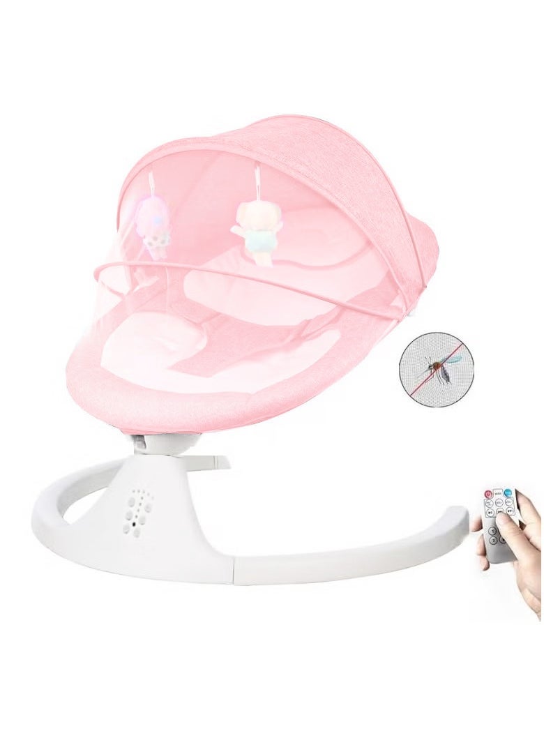 GUDOO - Baby Swing Electric Bouncer For Babies With Integrated Mosquito Net 5 Sway Speeds 3 Timer Settings Bluetooth Remote Control Built In Lullabies For Newborn To Toddler - Image 1