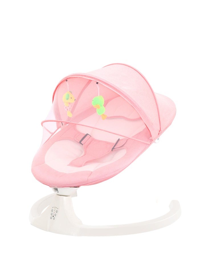 GUDOO - Baby Swing Electric Bouncer For Babies With Integrated Mosquito Net 5 Sway Speeds 3 Timer Settings Bluetooth Remote Control Built In Lullabies For Newborn To Toddler - Image 1