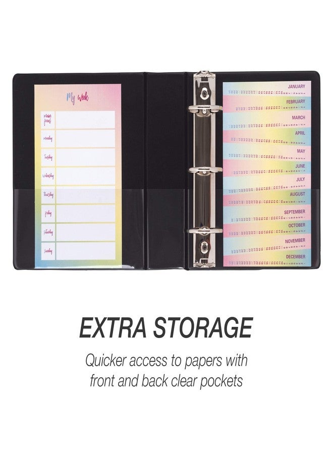 سامسيل مجلد سامسيل الاقتصادي الصغير ذو الثلاث حلقات، مقاس 2 بوصة، صنع في الولايات المتحدة الأمريكية، مجلد بحلقات دائرية، غلاف قابل للتخصيص غير لاصق، مساحة تخزين 2 بوصة، مفرد، أسود - Image 5