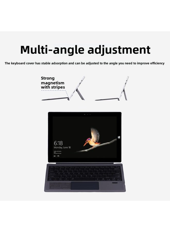Generic - For Microsoft Surface Pro8 Keyboard Pro7/3/4/5 Bluetooth Backlight Wireless Magnetic GO Bluetooth Keyboard-Color:Brick Red (microsoft Magnetic Bluetooth)-Product Type:surface Pro 3/4/5/6/7 Second Generation Regular - Image 1